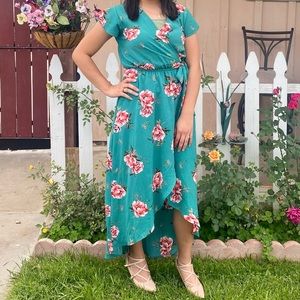 Dream of Me floral long high low dress